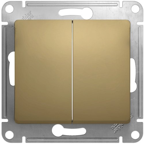 Выключатель без рамки Systeme Electric Glossa 2-кл. титан фото Выключатель без рамки Systeme Electric Glossa 2-кл. титан картинка